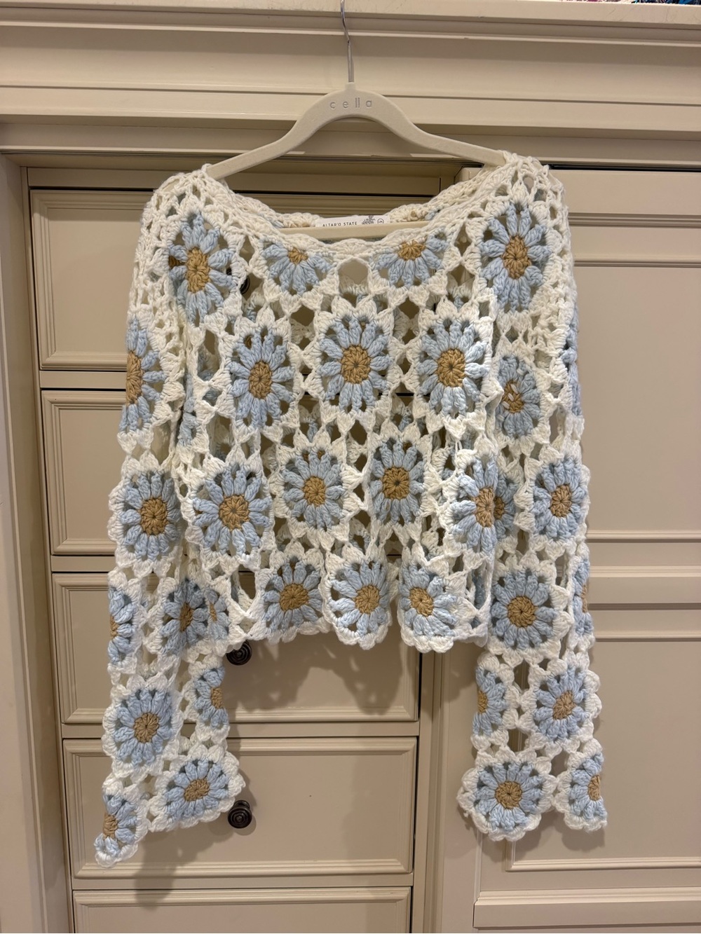 Altar'd State Flower Crochet Sweater